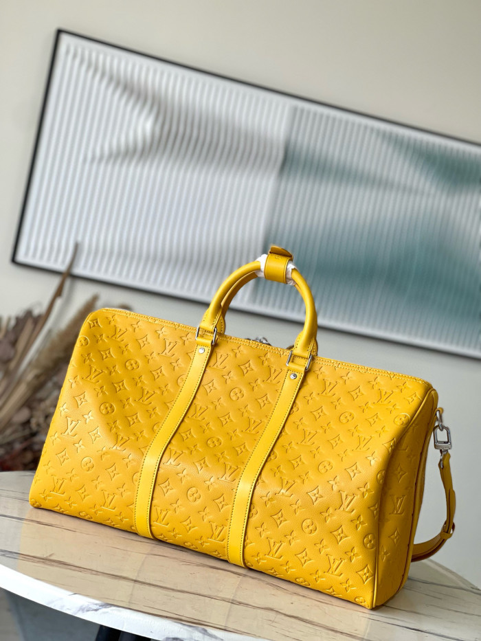 NIGO Louis Vuitton Keepall Bandoulière 50 Leather Tote Travel Bag #nigo97339