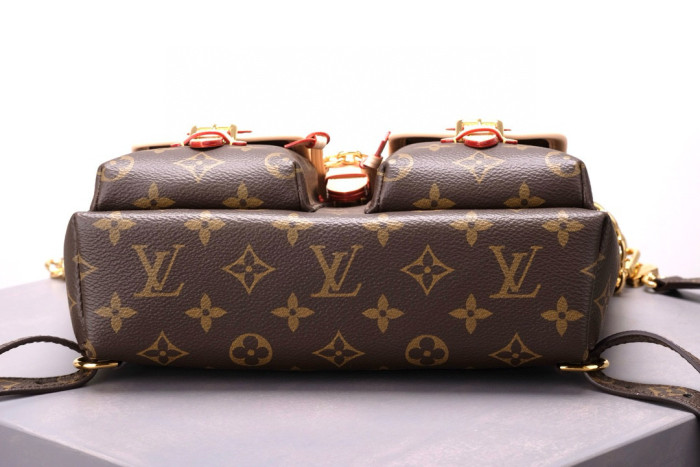 NIGO Louis Vuitton Women's Excursion Small Brown Leather Backpack Bag #nigo97335