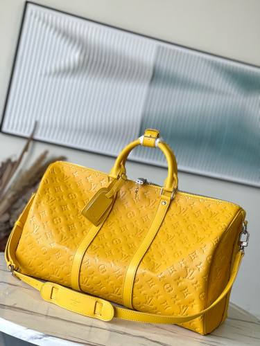 NIGO Louis Vuitton Keepall Bandoulière 50 Leather Tote Travel Bag #nigo97339