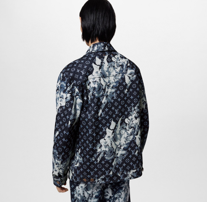 NIGO Louis Vuitton Men's Spring Autumn Letter Monogram Printed Denim Jacket Pants Set Suit #nigo97341