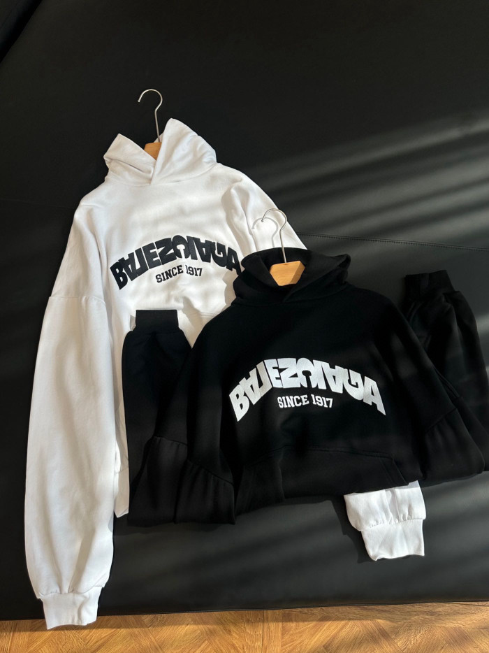 NIGO Balenciaga Men's Autumn and Winter Textured Letter Cotton Loose Fit Hooded Sweatshirt Pullover #nigo97358