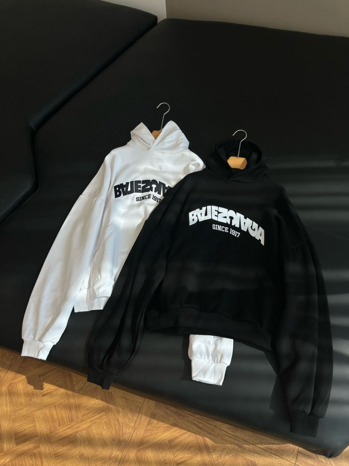 NIGO Balenciaga Men's Autumn and Winter Textured Letter Cotton Loose Fit Hooded Sweatshirt Pullover #nigo97358