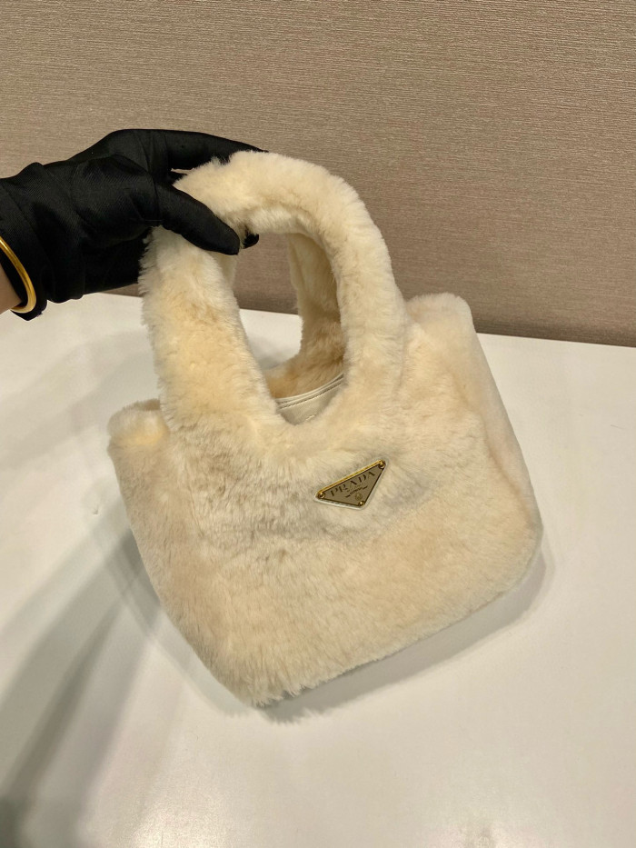 NIGO Prada Women's Shearling Mini Wool Tote Bag Bags #nigo97365