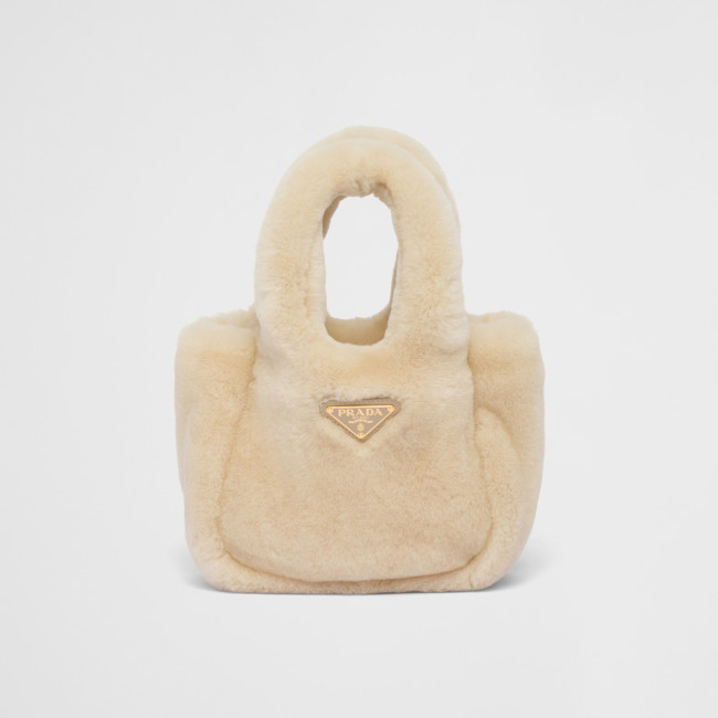 NIGO Prada Women's Shearling Mini Wool Tote Bag Bags #nigo97365