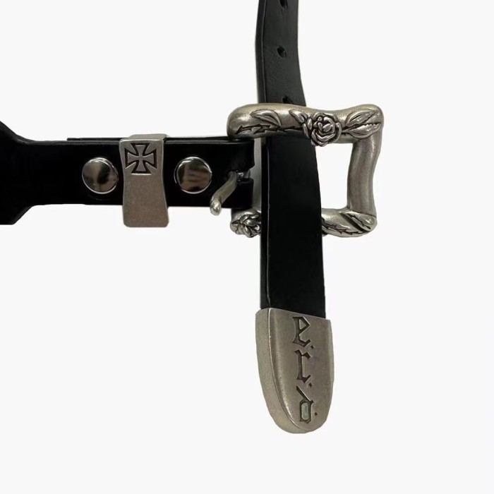 NIGO Chrome Hearts Men's Leather Studded Belt #nigo97412