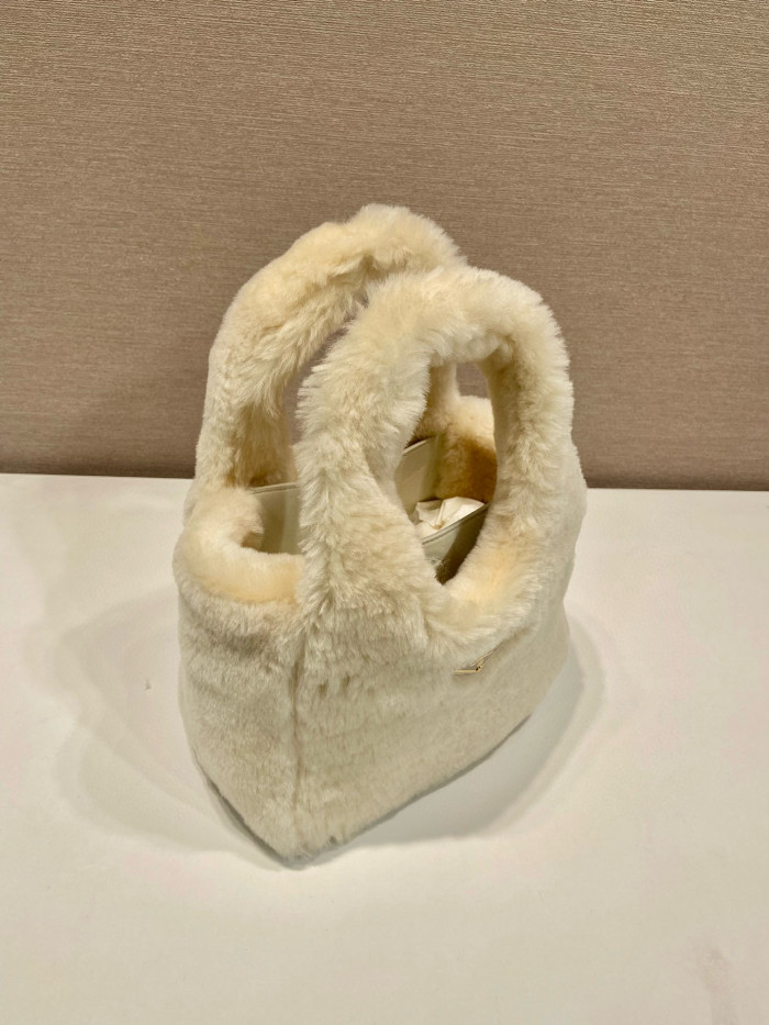NIGO Prada Women's Shearling Mini Wool Tote Bag Bags #nigo97365