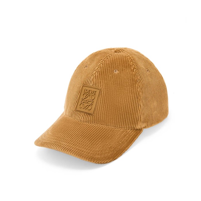NIGO Loewe Women's Solid Colour Patch Cap In Corduroy Hat #nigo97376