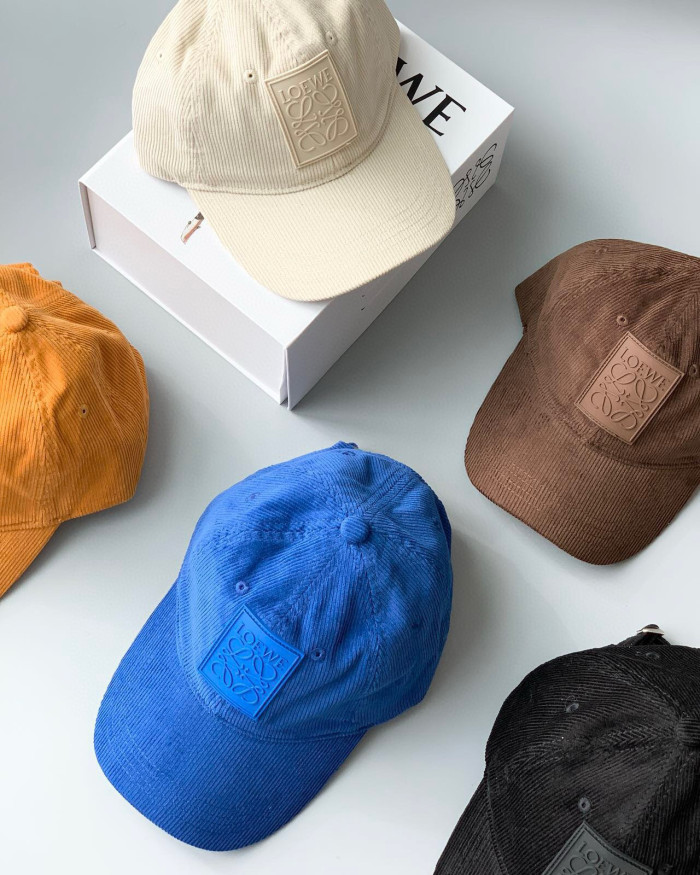 NIGO Loewe Women's Solid Colour Patch Cap In Corduroy Hat #nigo97376