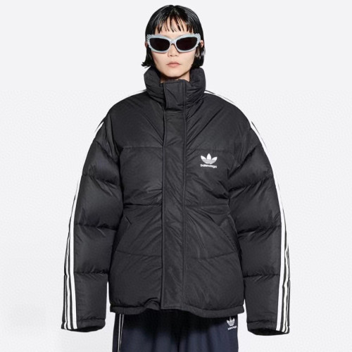 NIGO Balenciaga Men's Winter Black Logo Print Stand Collar Puffer Down Jacket #nigo97372