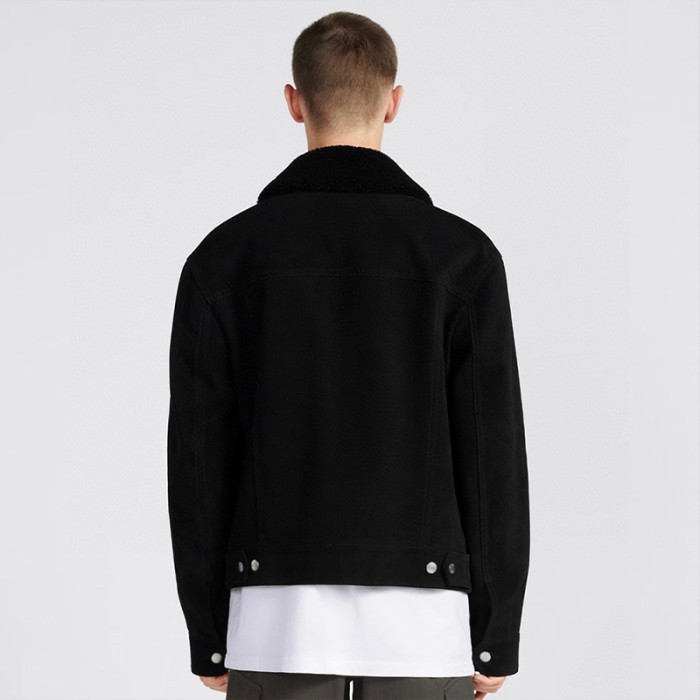NIGO Dior Men's Autumn And Winter Solid Color Lapel Casual Single Breasted Cowhide Leather Short Jacket Ngvp #nigo7226