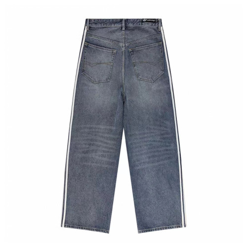NIGO Balenciaga Men's Autumn Blue Loose Stripe Jeans Pants #nigo97396