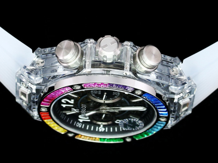 NIGO Hublot Men's Transparent Dial Mechanical Watch 45mm #nigo97384