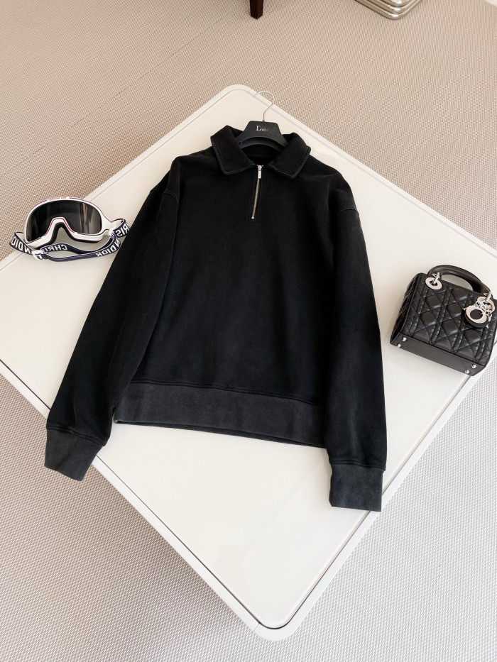 NIGO Dior Men's Autumn Grey Polo Neck Long Sleeve Sweatshirt Casual Pants Set Suit #nigo97387