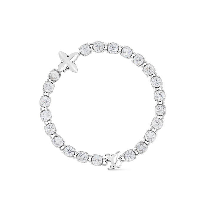 NIGO Louis Vuitton Men's and Women's LV CRYSTALS Flower Buckle Rhinestone Bracelet Jewelry #nigo97391