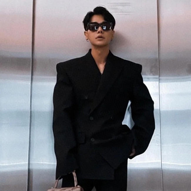 NIGO Balenciaga Men's Women's Spring And Autumn Black Lapel Double Breasted Wool Long Sleeve Fitted Blazer Jacket Ngvp #nigo7249