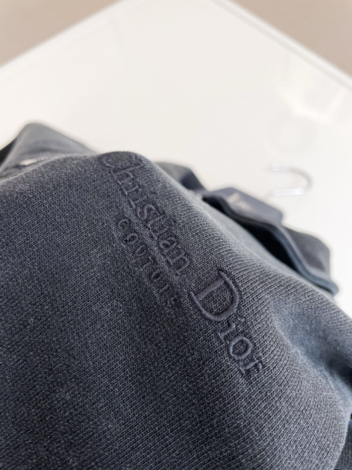 NIGO Dior Men's Autumn Grey Polo Neck Long Sleeve Sweatshirt Casual Pants Set Suit #nigo97387