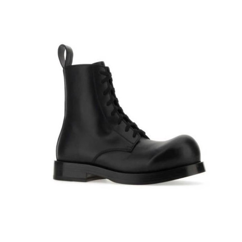 NIGO Bottega Veneta  Men's Spring and Autumn Fashion Cowhide Lace up High Top Casual Shoes Black Short Boots Ngvp #nigo7319