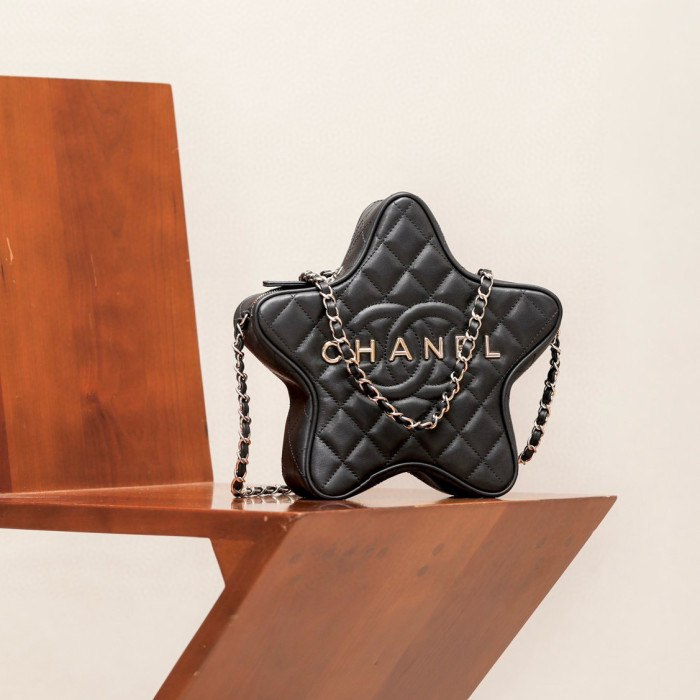 NIGO Chanel Women's Star Leather Chain Shoulder Crossbody Bag Bags #nigo97434