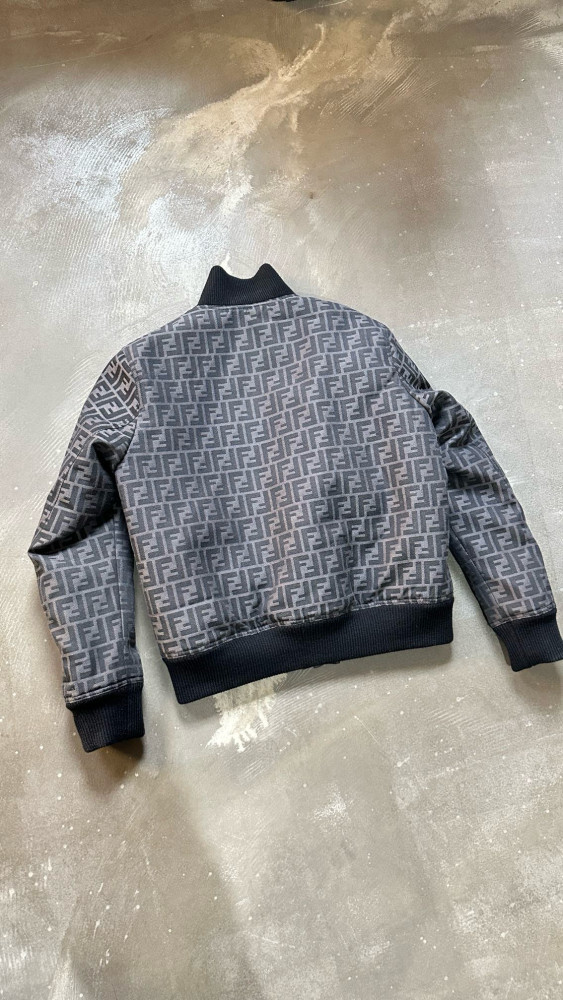 NIGO Fendi Men's Blouson FF Jacquard Fabric Winter Logo Printed Single Breasted Zip Jacket #nigo97458