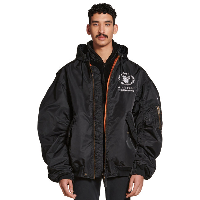 NIGO Balenciaga Men's Black Autumn/Winter Monogram Printed Loose Fit Hooded Zip Jacket #nigo97459