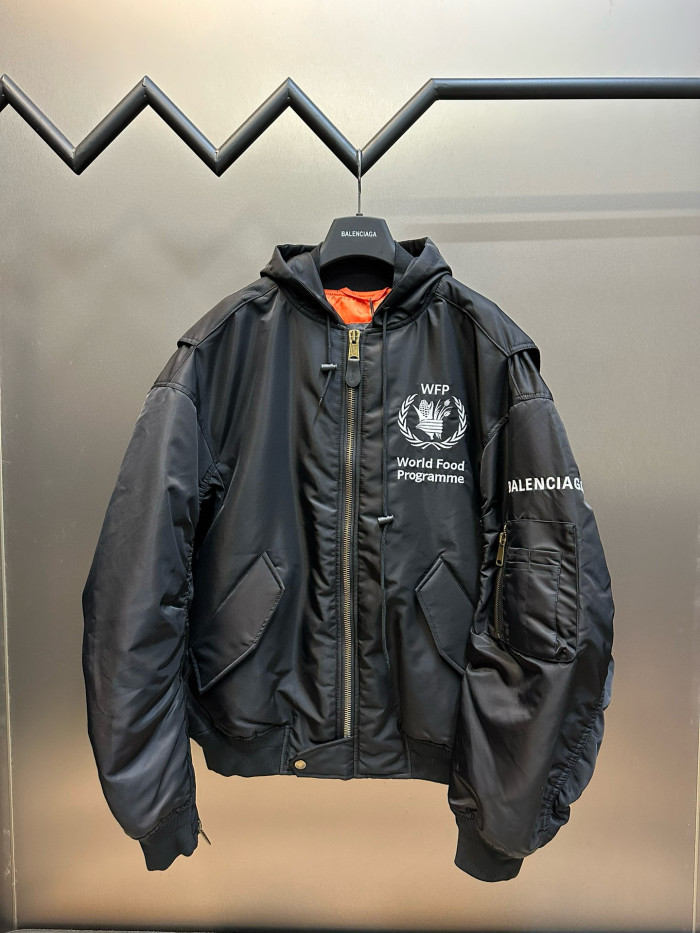 NIGO Balenciaga Men's Black Autumn/Winter Monogram Printed Loose Fit Hooded Zip Jacket #nigo97459