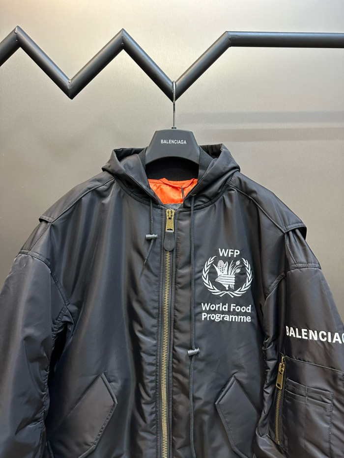 NIGO Balenciaga Men's Black Autumn/Winter Monogram Printed Loose Fit Hooded Zip Jacket #nigo97459