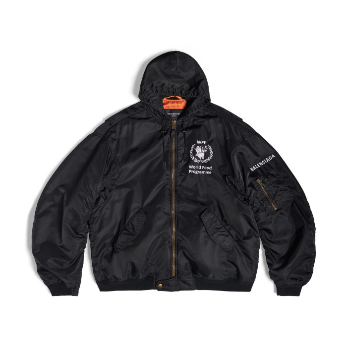 NIGO Balenciaga Men's Black Autumn/Winter Monogram Printed Loose Fit Hooded Zip Jacket #nigo97459