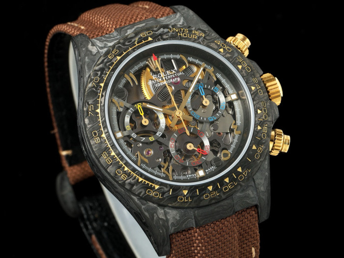 NIGO Rolex Men's Matte Black Skeleton Dial Mechanical Watch #nigo97467