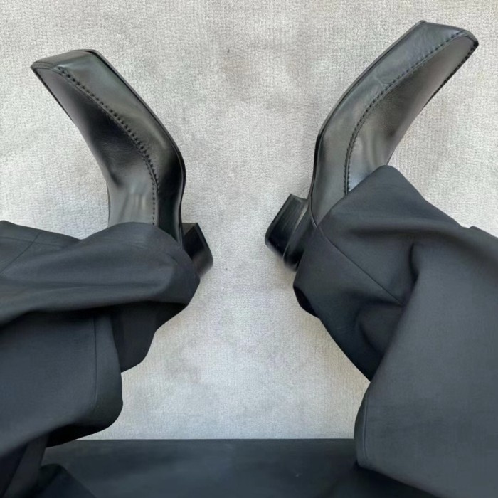 NIGO Balenciaga Men's Spring And Summer Romeo Mule Baotou Thick Bottom Calfskin Casual Slippers Shoes In Black Ngvp #nigo7343