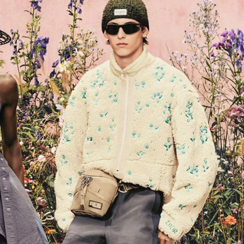 NIGO Dior Men's Fall And Winter Fashion Trend Casual Loose Embroidery Half-zipper Stand-up Collar Jacket Coat Ngvp #nigo7351