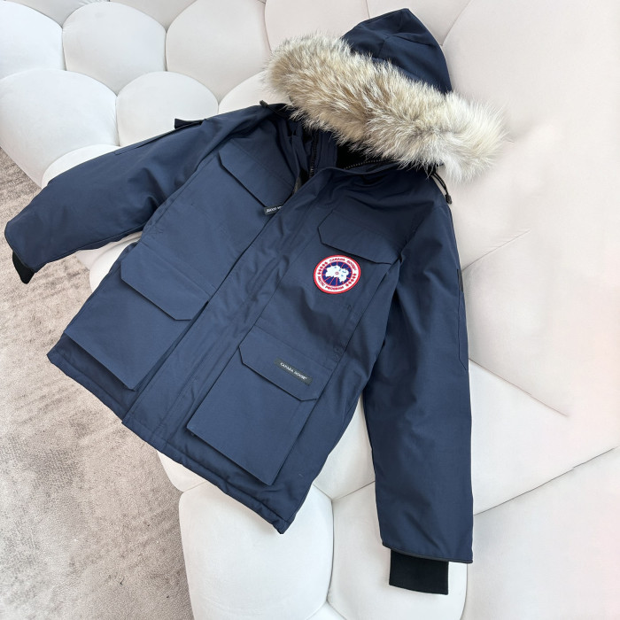 NIGO Canada Goose Men's Winter Solid Colour Velcro Zip Hooded Puffer Down Jacket #nigo97487