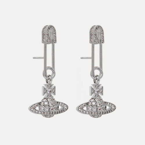 NIGO Vivienne Westwood Women's Crystal Pin Earrings Stud Jewellery #nigo97525