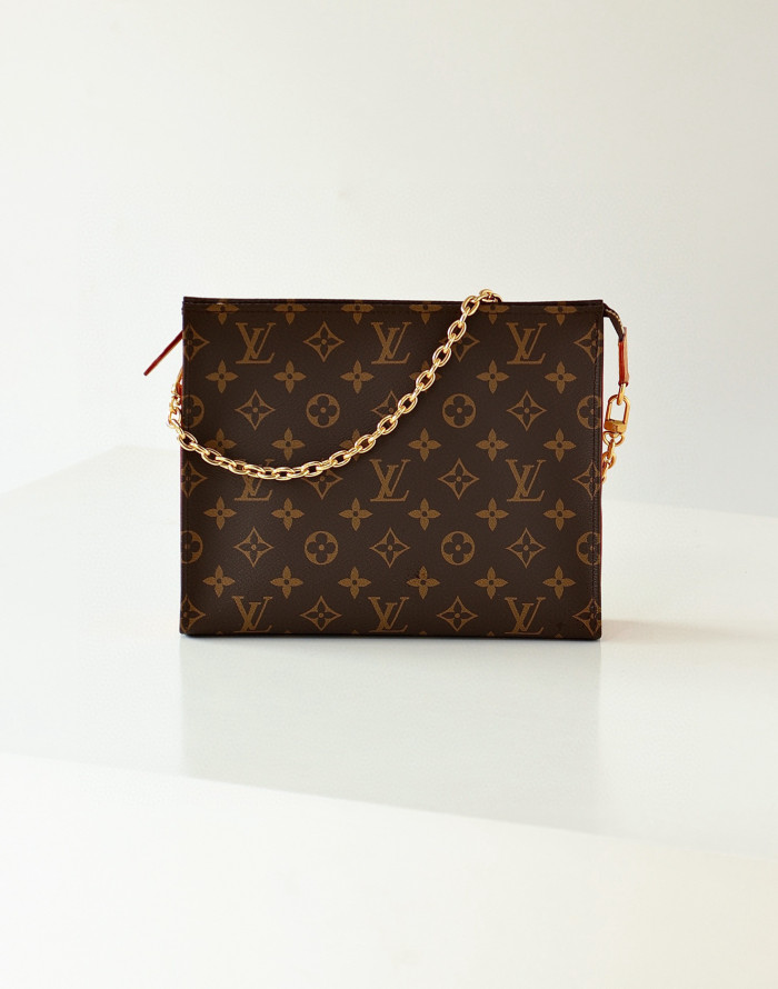 NIGO Louis Vuitton Toiletry Pouch On Chain Ladies Chain Old Flower Print Leather Size Bag Shoulder Bag Bags #nigo97533