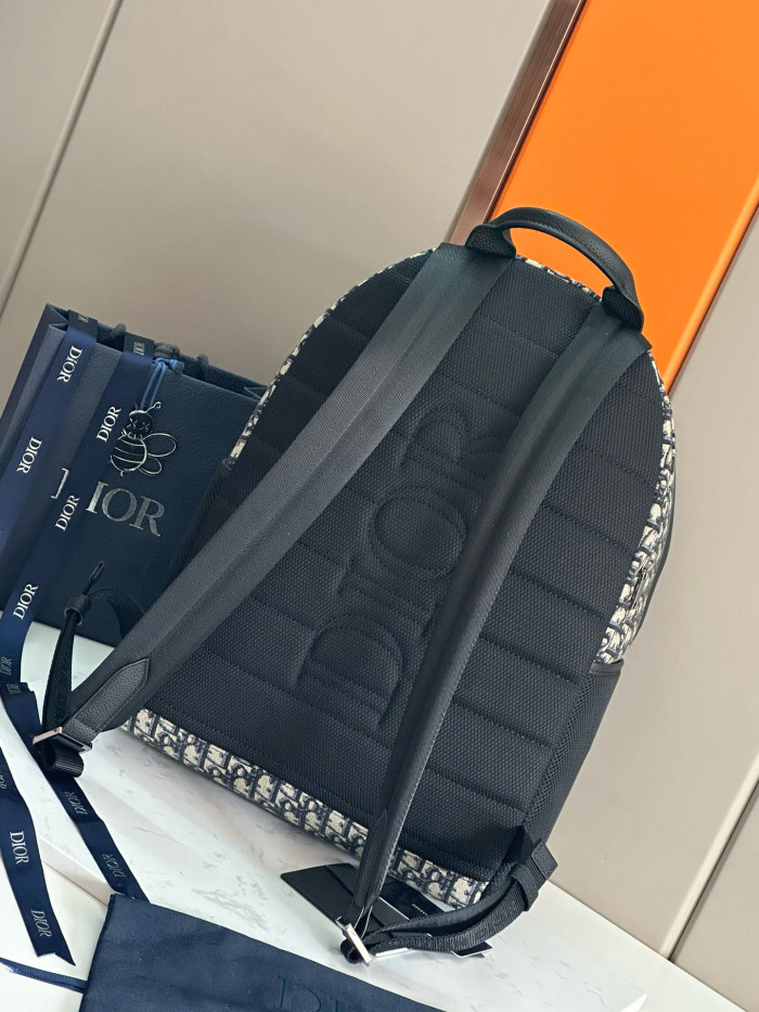 NIGO Dior 8 Backpack Men's Zip Pocket Mesh Fabric Shoulder Bag Bags #nigo97552