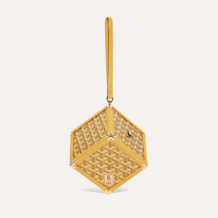 NIGO GOYARD Dé Trunk Bag Leather Cube Shaped Tote Bags #nigo97582