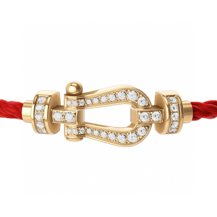 NIGO Fred Force 10 Horseshoe Clasp Rose Gold Rhinestone Bracelet Jewellery #nigo97628