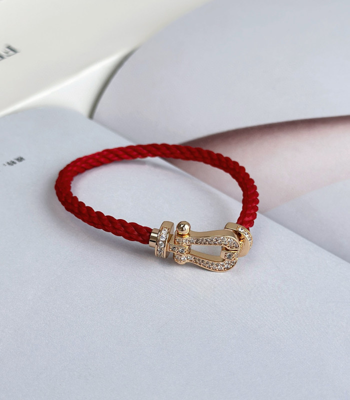 NIGO Fred Force 10 Horseshoe Clasp Rose Gold Rhinestone Bracelet Jewellery #nigo97628