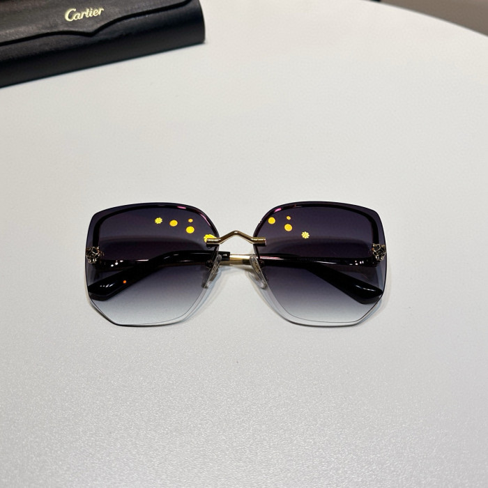 NIGO Cartier Men's Lens Legs Letter Logo Metal Irregular Shape Rimless Sunglasses Glasses Eyeglasses #nigo97667