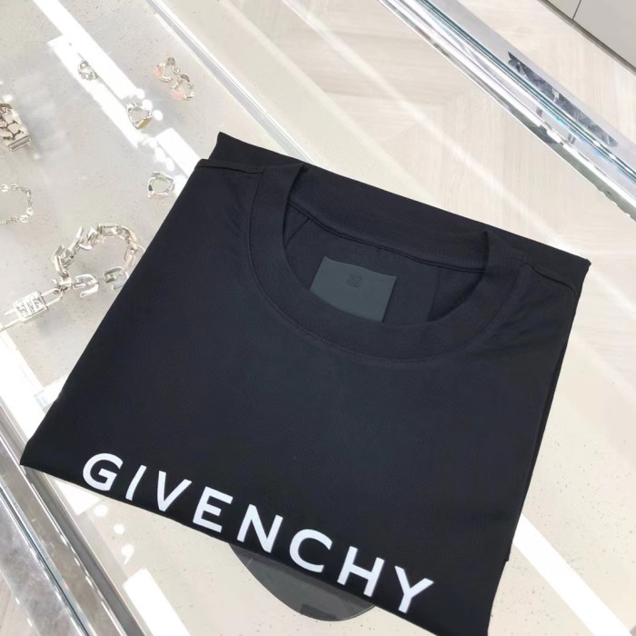 NIGO Givenchy Men's Summer Black Round Neck Short Sleeve Reverse Slim Fit T-shirt In Cotton #nigo97669