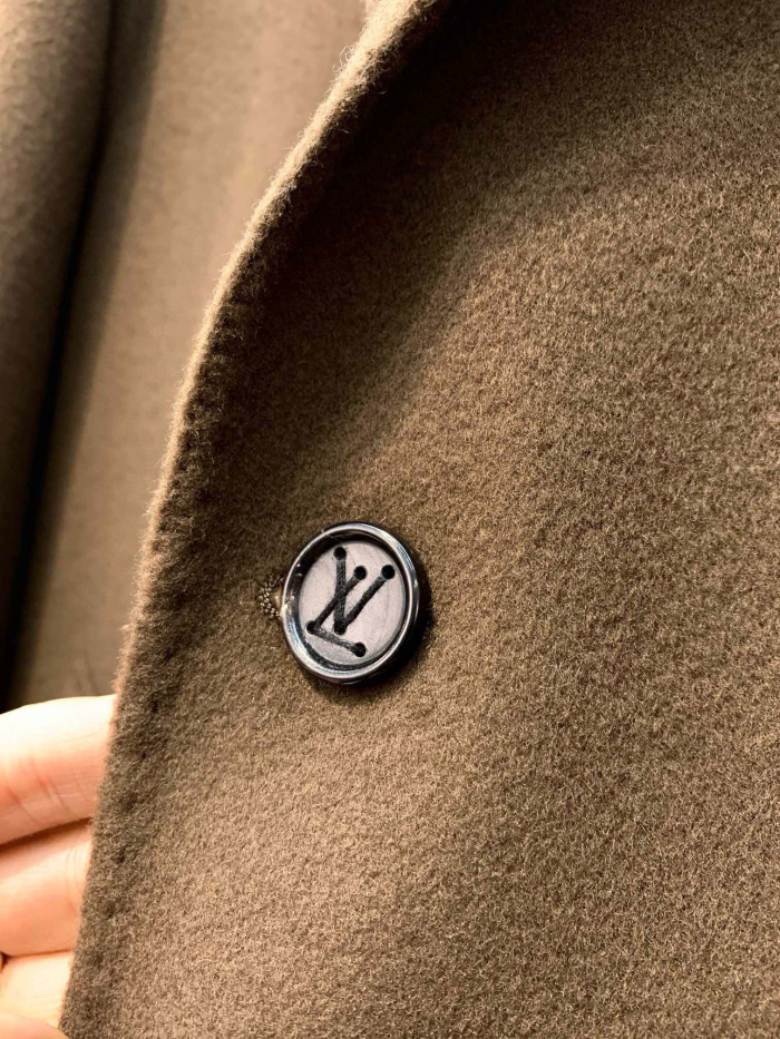NIGO Louis Vuitton Men's Mid Length Winter Double Faced Wool And Cashmere Single Breasted Coat Jacket #nigo97696
