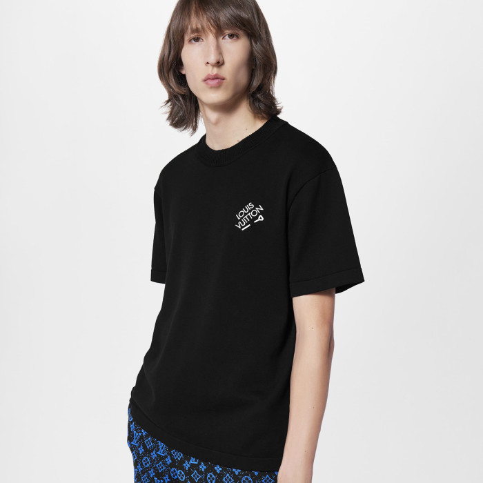 NIGO Louis Vuitton Men's Summer Embroidered Logo Round Neck Cotton Short Sleeve T-Shirt #nigo97695