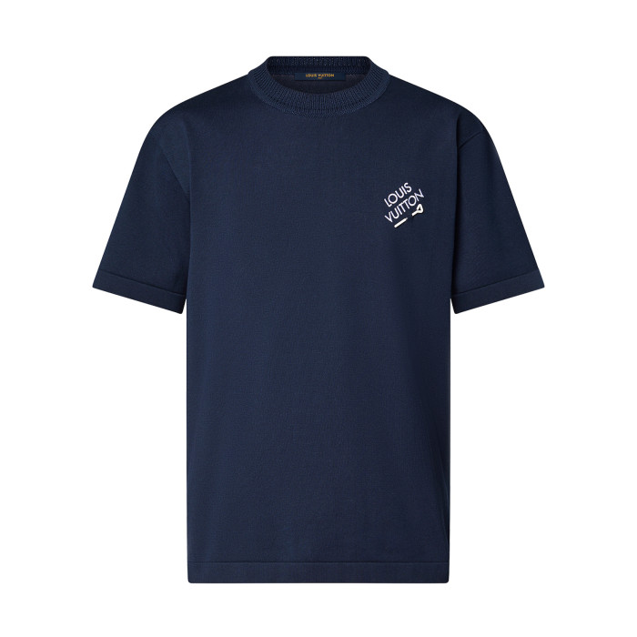 NIGO Louis Vuitton Men's Summer Embroidered Logo Round Neck Cotton Short Sleeve T-Shirt #nigo97695
