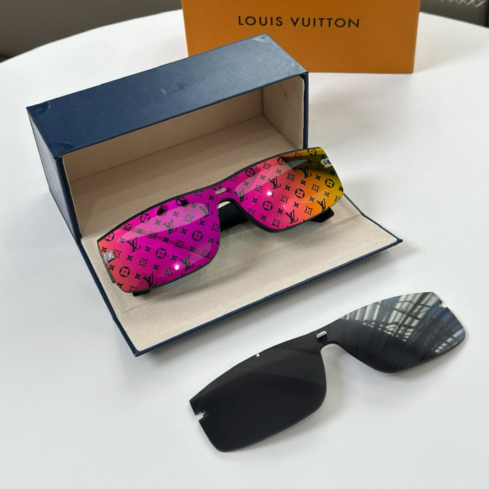 NIGO Louis Vuitton LV Speed Mask Men's Logo Decorative Temples Irregularly Shaped Sunglasses Glasses #nigo97726