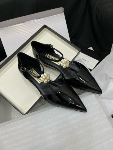 NIGO Chanel Women's Summer Camellia Pointed Toe Mary Jane Dance Shoes Sandals #nigo97728