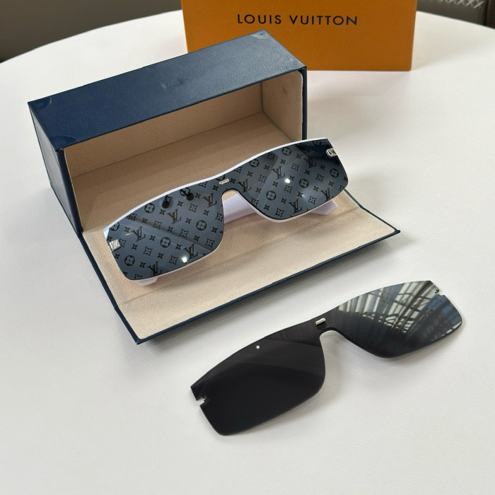 NIGO Louis Vuitton LV Speed Mask Men's Logo Decorative Temples Irregularly Shaped Sunglasses Glasses #nigo97726