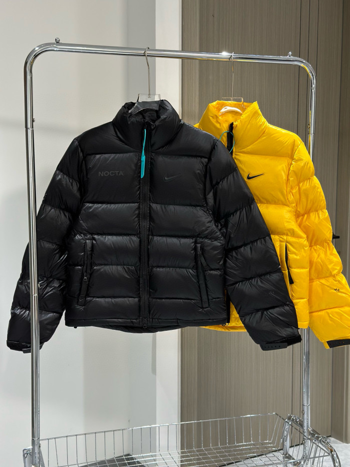 NIGO Nike x Drake Nocta Men's Winter Solid Colour Logo Lapel Zipper Long Sleeve Puffer Down Jacket #nigo97737