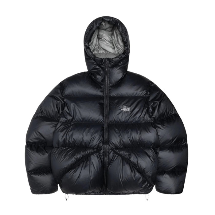 NIGO Stussy Micro Ripstop Down Parka Long Sleeve Zipper Hooded Puffer Down Jacket #nigo97738