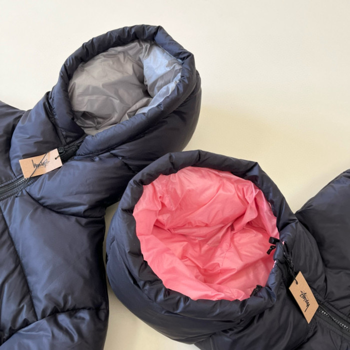 NIGO Stussy Micro Ripstop Down Parka Long Sleeve Zipper Hooded Puffer Down Jacket #nigo97738