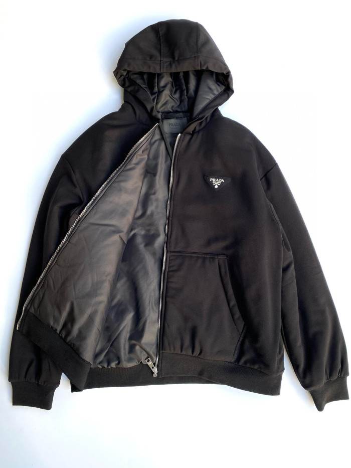 NIGO Prada Men's Winter Cotton Zip Drawstring Hooded Jacket Stretch Sweatpants Pants Suit Set #nigo97743