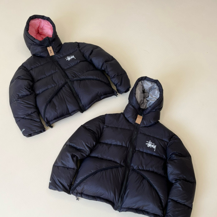 NIGO Stussy Micro Ripstop Down Parka Long Sleeve Zipper Hooded Puffer Down Jacket #nigo97738